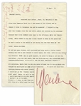 Marlene Dietrich Letter Signed, With Autograph Note, on Her Relationship with Erich Remarque, and that bitch [Paulette] Goddard, Remarques Widow